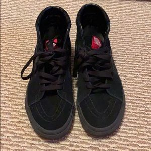 ALL BLACK SUEDE SK8 HIGH VANS